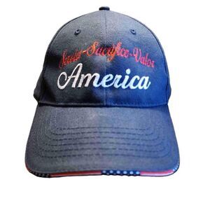 HTT Head To Toe Blue Embroidered Text Curved Color Brim Baseball Cap Hat One Sz.